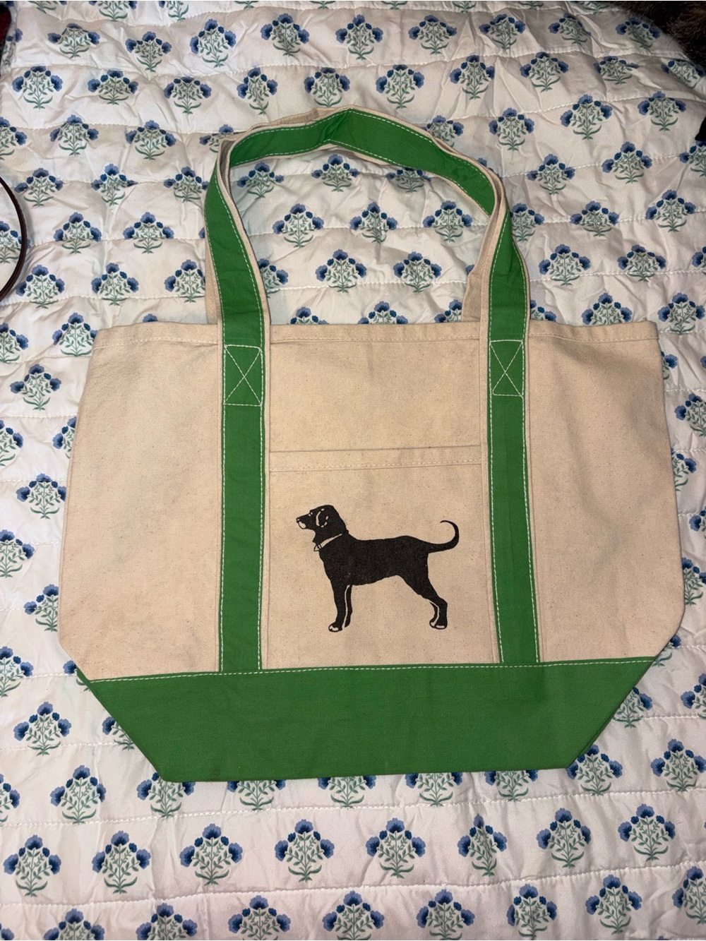 The Black Dog Tote w Green - Super Clean